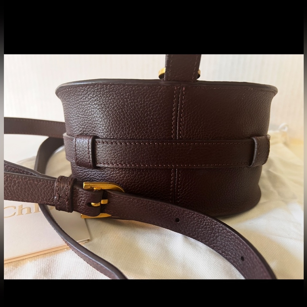 Chloe Small Marcie Saddle Bag Deep Violine EUC Retail $1350 - Picture 7 of 14